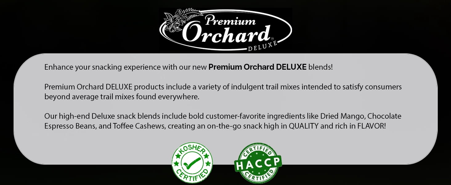 Premium Orchard Deluxe Mango Mania Macadamia Nut Blend Dry-Roasted with Sea Salt, 27 ounce (765g)