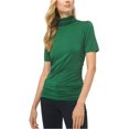 thumbnail image 1 of Michael Kors Womens Ruched Pullover Blouse, Green, X-Large, 1 of 1
