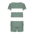 thumbnail image 5 of Ndbuld Womens Pajamas Sets Shorts 2 Piece Short Sleeve Lounge Sets Women's Fashionable Casual Print Home Short Sleeved Round Neck Pajama Top with Pants Home Set Clothes Under $5 Green M, 5 of 5