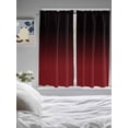 thumbnail image 3 of Bedroom Curtains 63 Inches length, Black Red Ombre Window Treatment Curtain Drapes, Modern Abstract Art Gradient Rod Pocket Curtain Panels for Living Room Kitchen, 42"x63", 2 Panels, 3 of 7