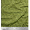 thumbnail image 1 of Soimoi Green Heavy Satin Fabric Brush Stroke & Dots Abstract Decor Fabric Printed Yard 54 Inch Wide, 1 of 3