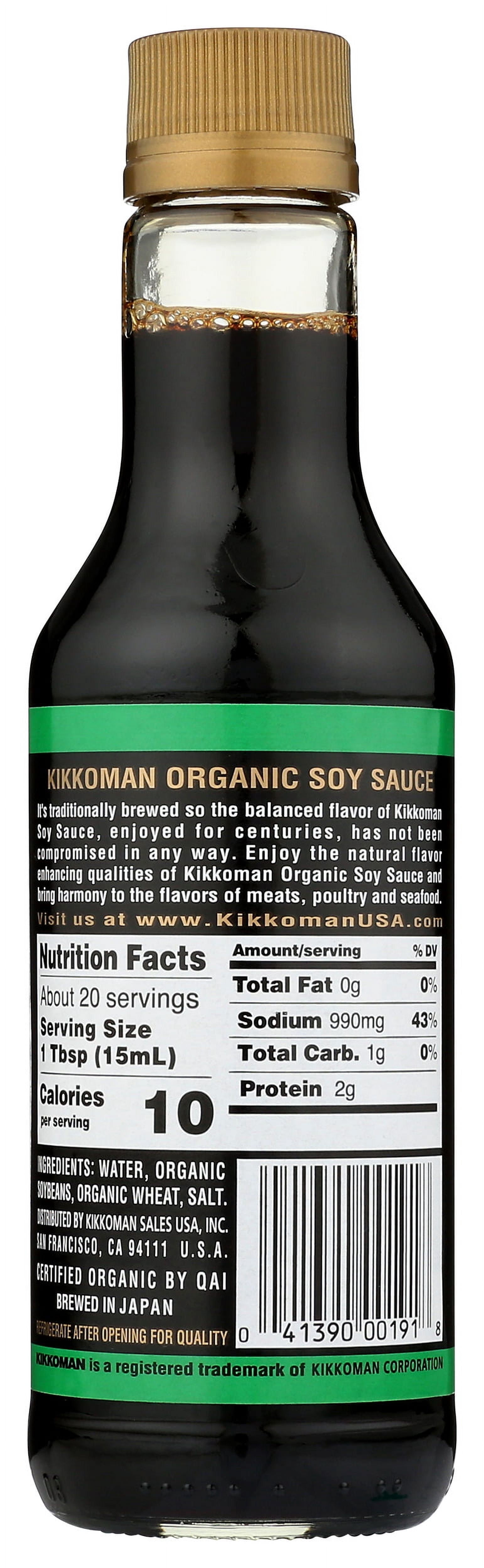 Pack of 6, Kikkoman Organic Soy Sauce, 10 fl oz