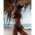 thumbnail image 4 of Bikini sexy con aberturas, traje de baño de mujer, micro traje de baño de corte alto, traje de baño elegante, conjunto de playa de 2 piezas, 4 of 4