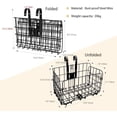 thumbnail image 2 of Mountain Bike Basket Bicycle Basket Foldable Metal Mesh Front Folding Rear Bicycle Basket Mesh Rack Carrier for Mountain Bike Accessories, 2 of 5
