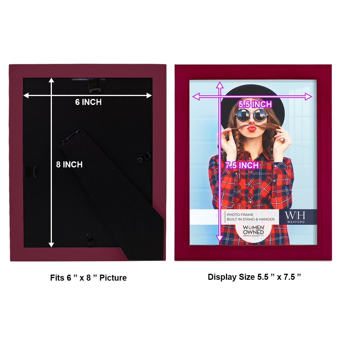 Woodgrain 8 in. x 10 in. Cherry Red Picture Frame