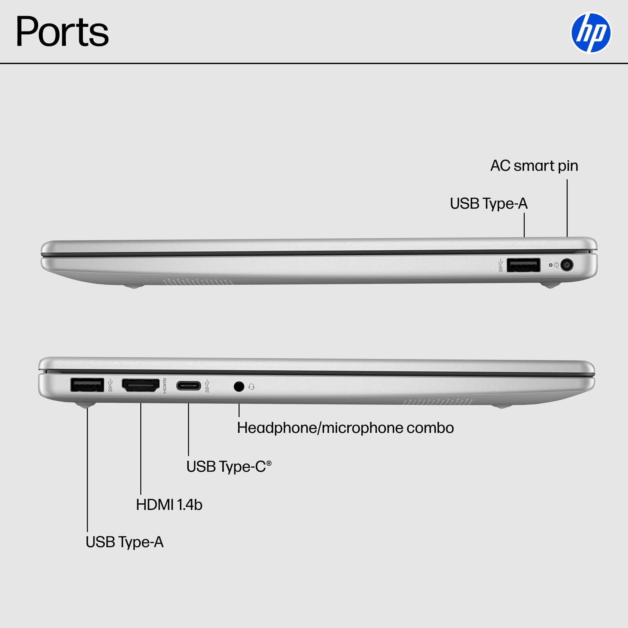HP 14" i3-N305 8GB 256GB SSD Win 11 Home in S Mode Natural Silver 14-ep0299nr