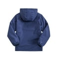 thumbnail image 2 of LIIPEE Boys Girls Jacket Solid Color Thicken Long Sleeve Hooded Zip Up School Uniform Windproof Warm Jacket Big Boys Stylish Daily Coat,Blue,6-7 Years, 2 of 8