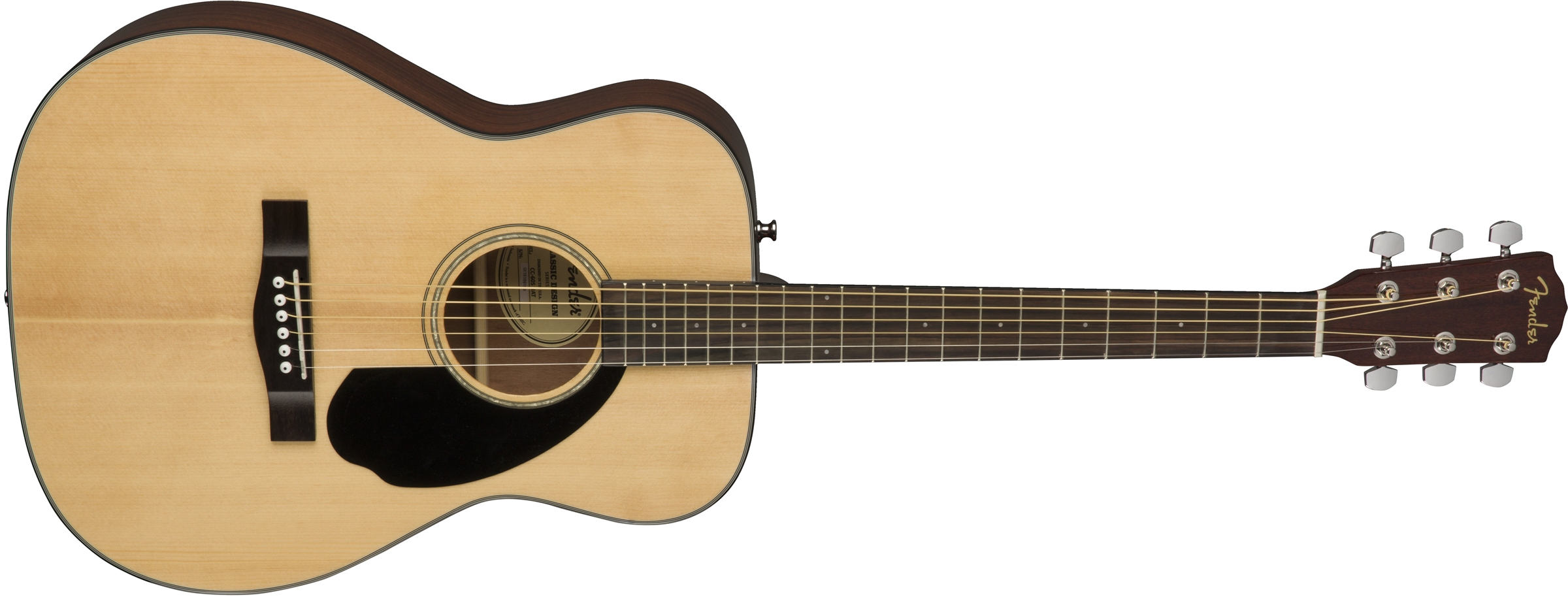 Fender CC-60S Solid Top Concert Acoustic Guitar - Natural w/ Gig Bag
