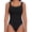 Black, variant on Tummy Control Shapewear Bodysuit for Women Scoop Low Back Thong Bodysuit Seamless Square Neck Body Shaper