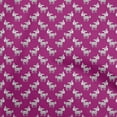 thumbnail image 1 of oneOone Cotton Jersey Dark Magenta Fabric Animal Fabric For Sewing Printed Craft Fabric By The Yard 58 Inch Wide, 1 of 5