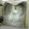 thumbnail image 1 of Thomas Collection White Gray Beige Alaskan Hawk Faux Fur Throw Pillow - 17408, 1 of 4