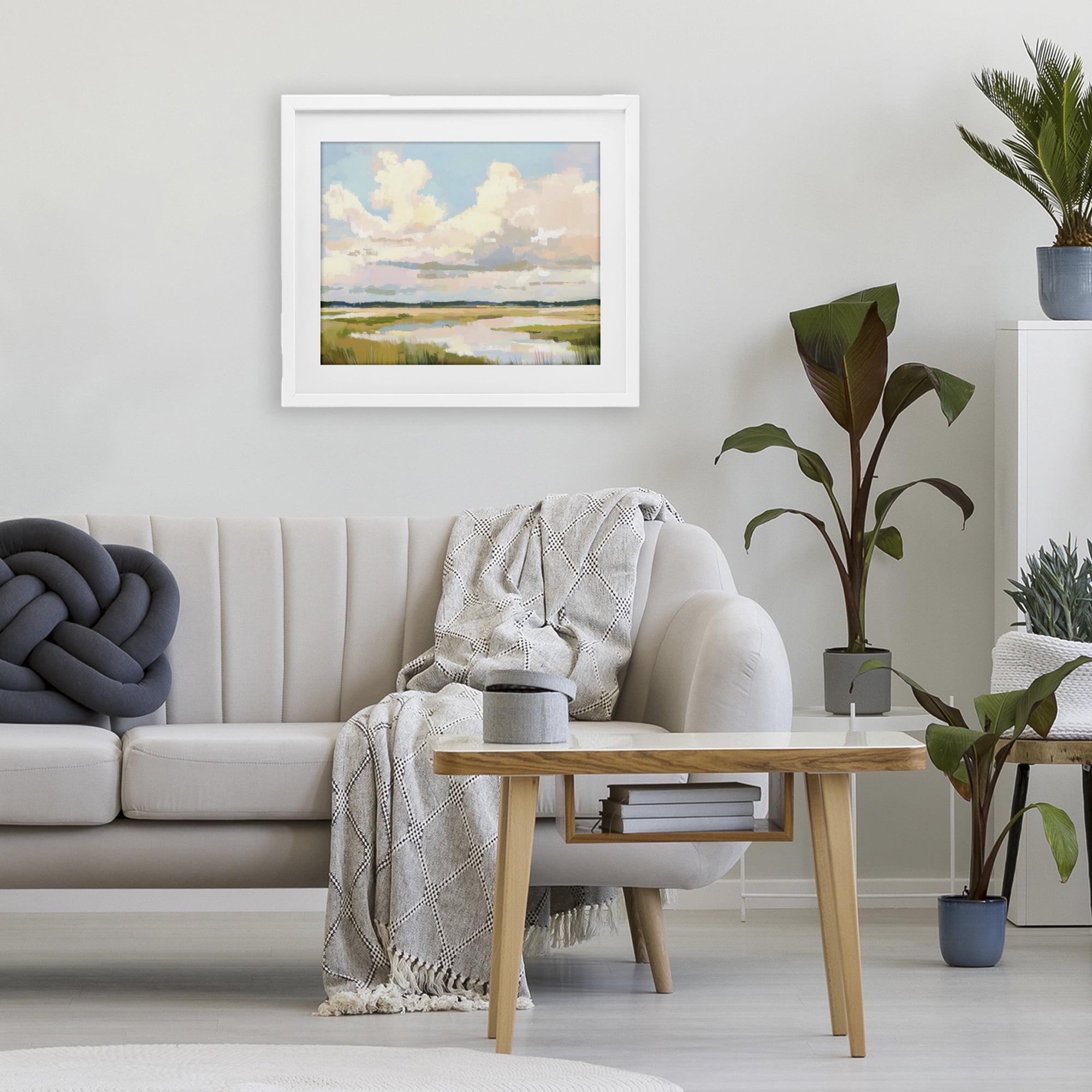 Stupell Industries Lowcountry Marsh at Dawn White Framed Print Under Glass, design by LSR Design Studio