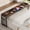 Dark Brown, variant on Condemo Overbed Table with Wheels and Height Adjustable, 87 inch King Size Bed Table with Adjustable Tilt Board, Mobile Laptop Cart Computer Desk with Outlets & USB Ports, Black