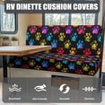 thumbnail image 4 of Yuyamidu Colorful Dog Paw RV Dinette Cushion Slipcover Washable RV Couch Covers for Sofa Soft RV Cushions Replacement for Travel Trailer Couch 2 Pcs Camper Couch Cushion Covers, 4 of 7