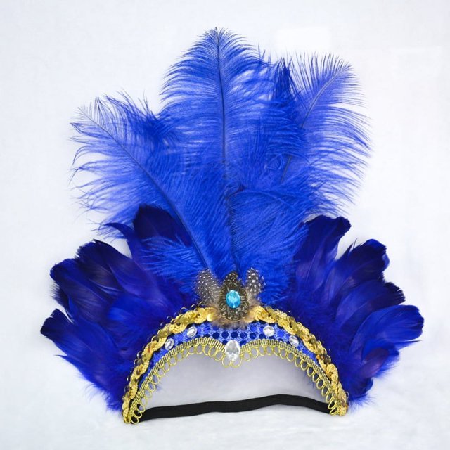 Tocado para danza del vientre, suministros de Halloween, diadema para danza, tocado de plumas, diadema navideña para mujer, diadema exterior