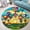 Hot Air Balloon, variant on Round Rug, Octopus1 Soft Washable Carpet, Non-Slip Floor Mat for Living Room Bedroom Home Decor 24 Inch