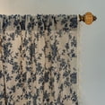 thumbnail image 3 of Seasonwood Vintage Rose Curtains for Dining Room Living Room, Semi-Blackout Linen Rod Pocket Curtains,Beige,52" x 72", 3 of 7