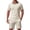 Beige 01, variant on Stamzod Men Tracksuit 2 Piece Outfit Short Sleeve T-Shirts Shorts Jogging Suits Solid Causal Business Suit Sets with Button