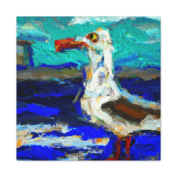 Seagulls on the Beach - Canvas