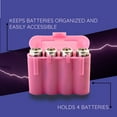 thumbnail image 6 of Six (6) EBC Battery AA AAA Pink Plastic Battery Storage Case Holder Box USA Ship, 6 of 9