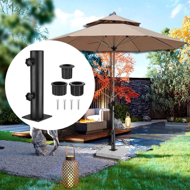 Langgg Base de Parasol Support Tube Remplacement Parasol Acier pour Docks Balcon Extérieur