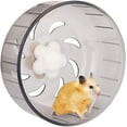 thumbnail image 1 of Rueda para correr para hámster, 132 cm, plástico acrílico súper silencioso para mascotas pequeñas, 13 cm, 1 of 5