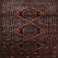 thumbnail image 1 of Ahgly Company Indoor Square Traditional Reddish Brown Persian Area Rugs, 7' Square, 1 of 6