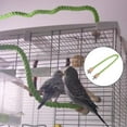 thumbnail image 3 of 11.8" Bird Rope Perches,Bendable Climbing Standing Chew Cage Toys Cage Stand Pole Accessories for Parrot Parakeet Budgies Lovebirds Cockatiels Green, 3 of 9