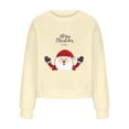 thumbnail image 4 of Womens Fall Fashion Christmas Long Sleeve Shirts for Women Cute Reindeer Graphic Sweatshirt Round Neck Loose Sweatshirts Xmas Holiday Tops, 4 of 5
