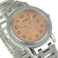 thumbnail image 3 of Pre-Owned Hermès Clipper Watch CL4.410, Stainless Steel Quartz Analog Display, Pink... (Fair), 3 of 8