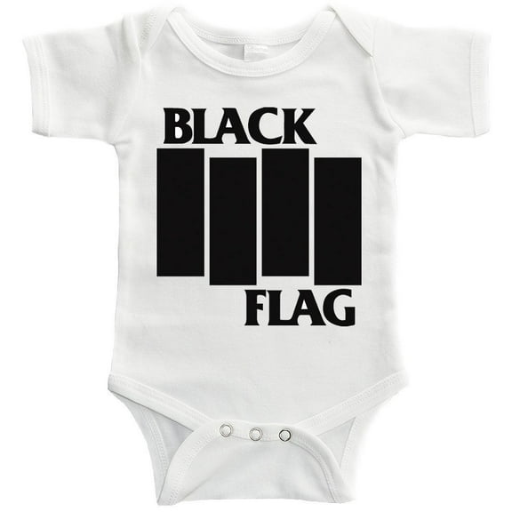 Black Flag White Baby Bodysuit