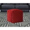 thumbnail image 5 of HomeRoots 518511 17 x 17 x 1 in. Red & White Cotton Polka Dots Pouf Cover, 5 of 5