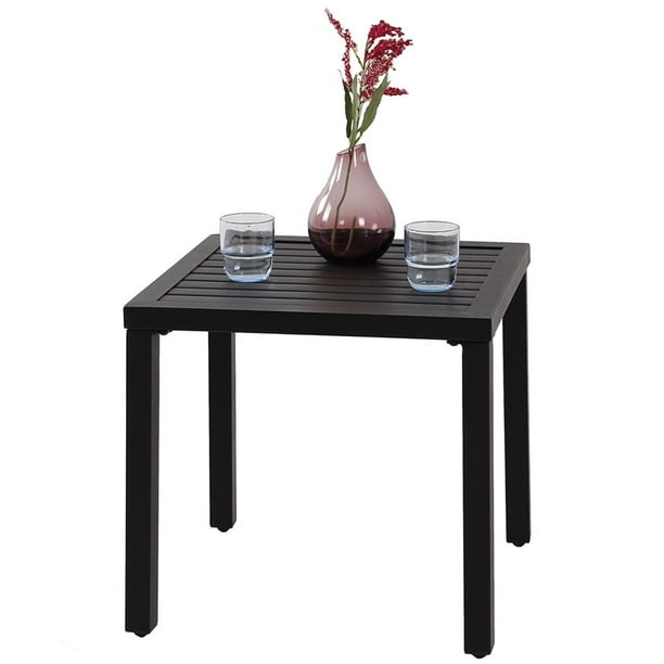 Mchoice Patio Coffee Bistro Bar Table Household Pub Table For Kitchen Dining Room Living Room Small Metal Square Side End Table Walmart Com Walmart Com