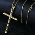 thumbnail image 5 of Hermah Mens Womens Cross Pendant Necklace Gold Silver Box Chain, 5 of 5