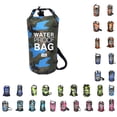 thumbnail image 4 of Sonducket Bolsa de natación impermeable de 15/20L/30L, de saco seco, colores de camuflaje, pesca, canotaje, kayak, almacenamiento, bolsa de Deportes acuáticos camuflaje verde 11.5 x 28 cm Sonducket OD1303-13B, 4 of 6