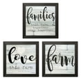 thumbnail image 1 of Gango Home Decor Country-Rustic Farm is the Life for Me, Families that Farm Together - Stay Together, & Love This Farm by Cindy Jacobs (Ready to Hang); Three 12x12in Black Framed Prints, 1 of 6