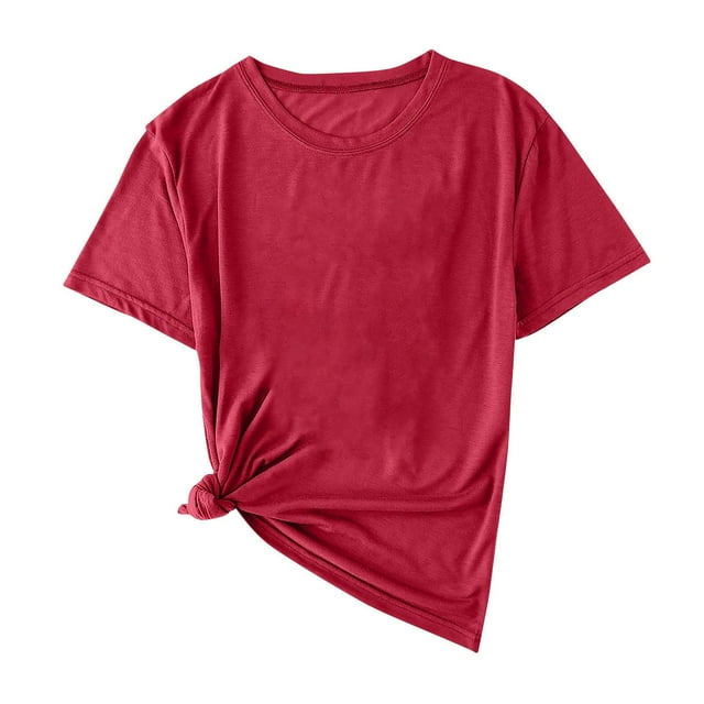 Chbgutlmr Mens Shirts Round Neck Loose Basic Tees Short Sleeve Comfy Solid Color Casual Summer Tshirts