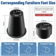 thumbnail image 2 of Bed Risers 8 Inch Heavy Duty, 6 inche + 2 inches Adjustable Furniture Risers, Heights of 6 or 8 Inches Round Furniture Risers for Bed Desk Table Sofa Couch, 2 of 7
