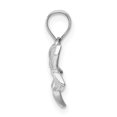 thumbnail image 2 of Pendentif Mini Charme Plumeria Finition Texturée Polie en Or Blanc 14K, 2 of 4
