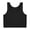 Black-L, variant on Women's Wirefree Compressed Cropped Tanks Top Breathable Invisible Sports Bra For Everyday Wear In Soft Nylon Fabric