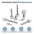 thumbnail image 4 of 5 Pcs M5 x 10mm Flat Knurled Head Thumb Screws for Electronic, Machine, 4 of 7
