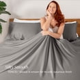 thumbnail image 5 of Bare Home TENCEL™ Sheet Set - Lyocell derived from Eucalyptus - Split King, Light Gray, 5 of 10