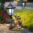 thumbnail image 2 of Estatua de perro shamjiam figura de animal con luces solares, 2 of 8