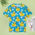 thumbnail image 4 of Rubber Ducks Bubble Print T Shirts Basic T-Shirt Short Sleeve Ladies Tee Shirt Summer Graphic Clothing, 4 of 6
