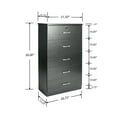 thumbnail image 5 of Better Home Products Olivia Wooden Tall 5 Drawer Chest Bedroom Dresser in Black, 5 of 5