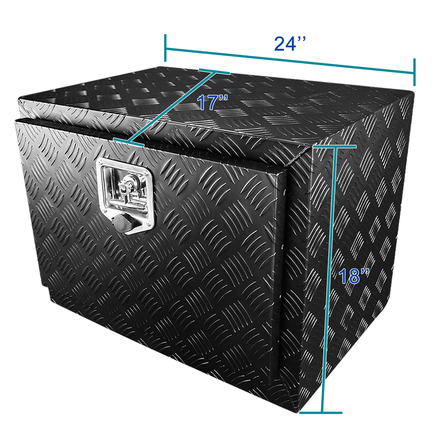 Spec-D Tuning Heavy Duty Aluminum Utility Chest Tool Box Storage with Lock 24"x17"x18"