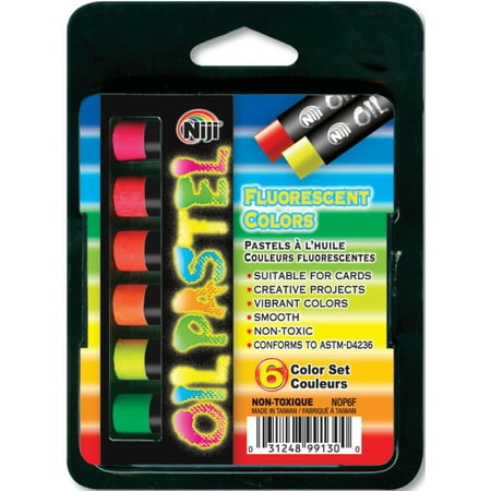 UPC: 0031248991300 | Yasutomo Niji Oil Pastel 6-Color Set  Fluorescent Colors