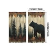 thumbnail image 3 of huayou 2 Pack Printed Kitchen Tier Curtains, 27.56x47.24 Inch Bear Pine Tree Forest Pattern Short Window Curtains, for Indoor Kitchen Cabin Lodge Home Window Decor, 3 of 7