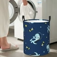 thumbnail image 5 of Rateoe Space Dinosaur Pattern Round Laundry Hamper Basket, Tall Hamper Basket for Blanket Storage, Nursery Clothes Hamper for Laundry in Bedroom and College Dorm-Medium, 5 of 6