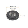 thumbnail image 2 of Unique Bargains Roulement à Rouleau à Poulie en PU 3x12x3 mm, Roue de Guidage Revêtue de Polyuréthane pour Usage Industriel, Noir, 2 of 5